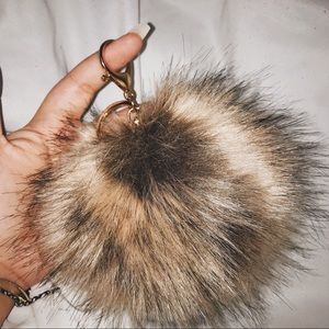 Faux Fur Poof Keychain